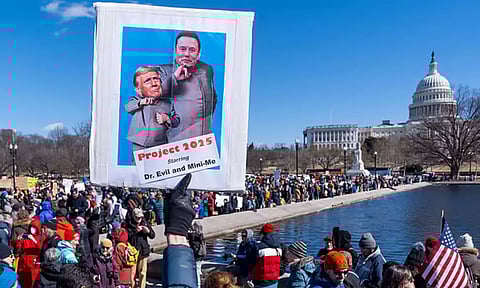 'சர்வாதிகாரி..' அதிபர் டிரம்ப் - எலான் மஸ்க்குக்கு எதிராக அமெரிக்காவில் வெடித்த போராட்டம்