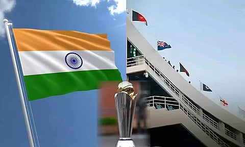 வீடியோ: கொடி பறக்குதா.. சர்ச்சையை தொடர்ந்து கராச்சி ஸ்டேடியத்தில் ஏற்றப்பட்ட இந்திய கொடி