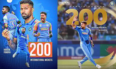 சர்வதேச கிரிக்கெட்டில் 200 விக்கெட்டுகள் வீழ்த்தினார் ஹர்திக் பாண்ட்யா