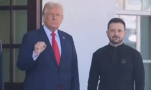 வெள்ளை மாளிகையில் அமெரிக்க அதிபர் டிரம்புடன் உக்ரைன் அதிபர் ஜெலன்ஸ்கி சந்திப்பு