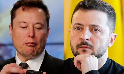 நான் மட்டும் அந்த பட்டனை தட்டினால் மொத்த உக்ரைனும் முடங்கும் - ஜெலன்ஸ்கிக்கு எலான் மஸ்க் மிரட்டல்