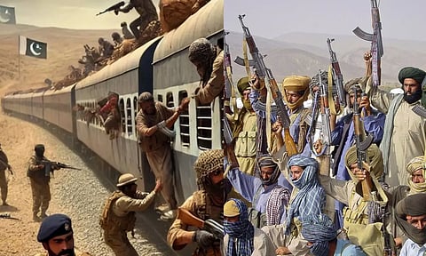 பாகிஸ்தானில் பயணிகள் ரெயிலை கடத்திய பயங்கரவாதிகள்.. 100 பேரை பணயக் கைதிகளாக வைத்துள்ளதால் பரபரப்பு