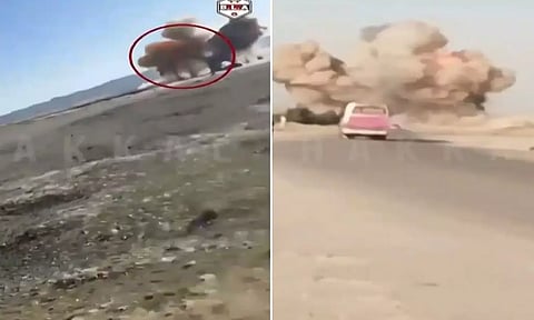 பாகிஸ்தான் பாதுகாப்பு படையினர் மீது தற்கொலை படை வெடிகுண்டுத் தாக்குதல்.. 5 பேர் பலி - பரபரப்பு வீடியோ