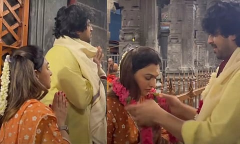 திருவண்ணாமலை அண்ணாமலையார் கோவிலில் மனைவியுடன் நடிகர் ஸ்ரீகாந்த் சாமி தரிசனம்