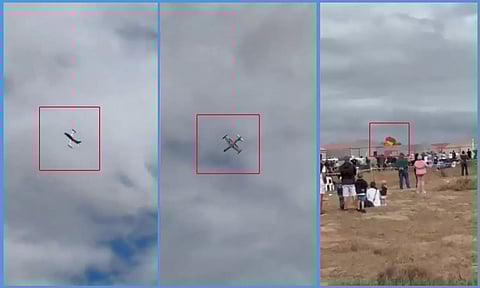 VIDEO: வான் சாகச நிகழ்ச்சியில் விபத்தில் சிக்கிய விமானம் - சம்பவ இடத்திலேயே உயிரிழந்த விமானி