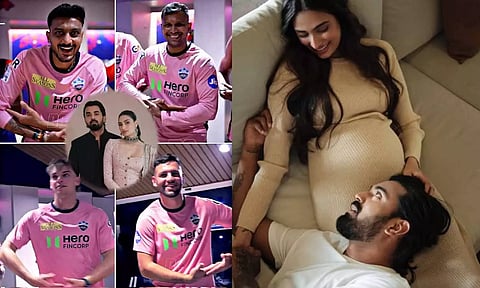 வீடியோ: ராகுல்- அதியா தம்பதிக்கு பெண் குழந்தை: தாலாட்டுடன் வாழ்த்து தெரிவித்த டெல்லி வீரர்கள்