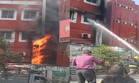 எழும்பூர் ரெயில் நிலைய அலுவலகத்தில் பயங்கர தீ விபத்து