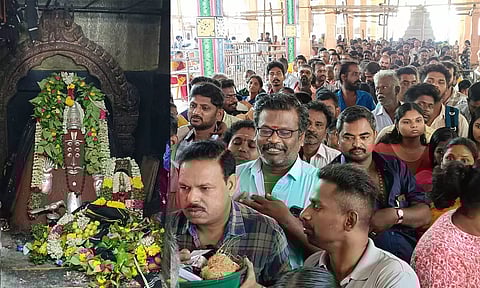 சனிப்பெயர்ச்சியை முன்னிட்டு குச்சனூர் சனீஸ்வர பகவான் கோவிலில் திரளான பக்தர்கள் வழிபாடு