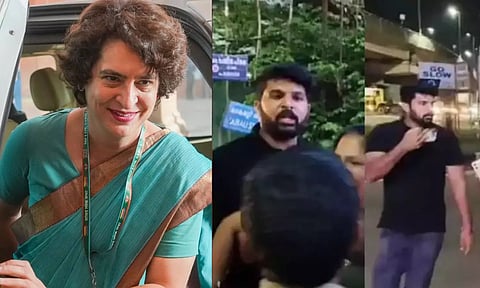பிரியங்கா காந்தியின் வாகனத்தை மறித்து வாக்குவாதம் செய்த யூடியூபர் கைது!