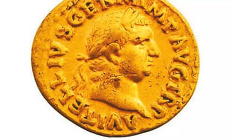 இங்கிலாந்தில் ரூ.5 லட்சத்துக்கு ஏலம் போன ரோமானிய தங்க நாணயம்