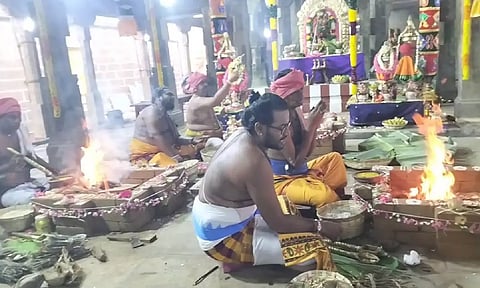 7-ந்தேதி தென்காசி காசி விஸ்வநாதர் கோவில் கும்பாபிஷேகம்: இன்று யாகசாலை பூஜை