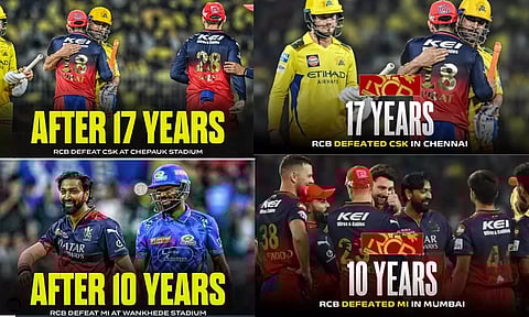 IPL 2025: 17 ஆண்டுகளுக்கு பிறகு CSK, 10 ஆண்டுகளுக்கு பிறகு MI - வரலாற்றை மாற்றி எழுதிய RCB