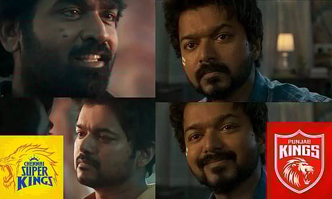 மாஸ்டர் படத்தின் விஜய் படத்தை பகிர்ந்து சி.எஸ்.கே. அணிக்கு பஞ்சாப் கிங்ஸ் பதிலடி