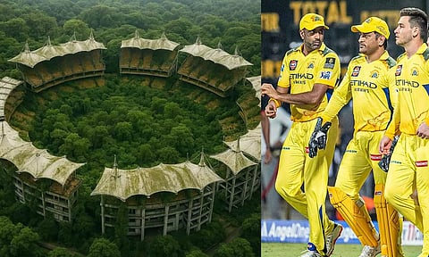 IPL 2025: சேப்பாக்கம் மைதானத்தை அடர்ந்த காடாக மாற்றும் சி.எஸ்.கே. - நெட்டிசன்கள் கிண்டல்