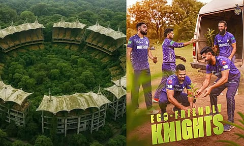 மரங்கள் நடும் கொல்கத்தா அணி... CSK அணியை கலாய்த்து KKR வெளியிட்ட புகைப்படம் வைரல்