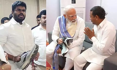 இவருதான் அரியானா அண்ணாமலையா!.. 14 ஆண்டுகளாக செருப்பு அணியாத நபருக்கு ஷூ வாங்கி கொடுத்த மோடி
