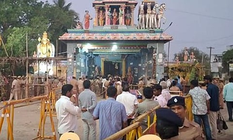 பலத்த போலீஸ் பாதுகாப்புடன் திரௌபதி அம்மன் கோவிலில் பட்டியலின மக்கள் வழிபாடு