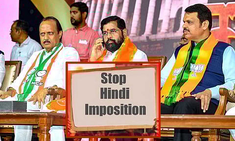 மகாராஷ்டிரா பள்ளிகளில் 3-வது மொழியாக இந்தி கட்டாயம் - பாஜக கூட்டணி அரசு உத்தரவு