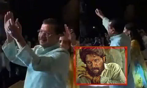 புஷ்பா பட பாடலுக்கு மனைவியுடன் இணைந்து நடனமாடிய கெஜ்ரிவால் - வீடியோ வைரல்