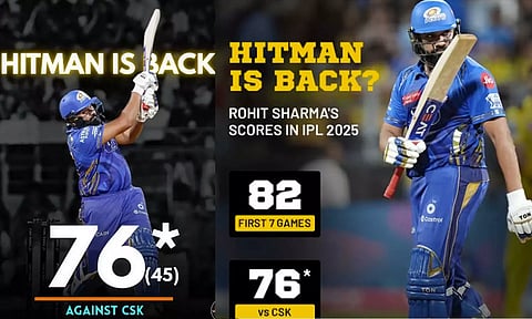 HITMAN IS BACK: மீண்டும் பார்முக்கு திரும்பிய ரோகித் - மும்பை ரசிகர்கள் உற்சாகம்