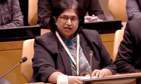 பயங்கரவாதத்தை ஊக்குவிக்கும் பாகிஸ்தான்.. பாதுகாப்பு அமைச்சரே ஒப்புக்கொண்டார் - ஐ.நா.வில் இந்தியா