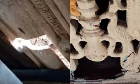 தஞ்சை அருகே முன்னாள் ஊராட்சி தலைவர் வீடு மீது நாட்டு வெடிகுண்டு தாக்குதல்