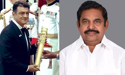 `பல்துறை வித்தகராக அவர் மென்மேலும் சிறக்க வாழ்த்துகிறேன்' - அஜித்துக்கு எடப்பாடி பழனிசாமி வாழ்த்து