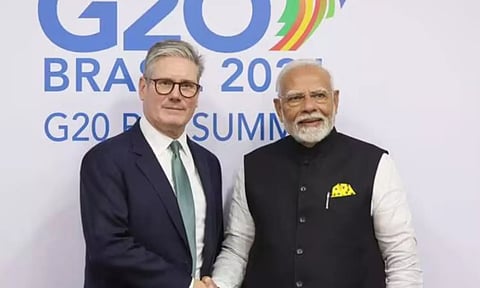 இந்தியா - இங்கிலாந்து இடையே சுதந்திர வர்த்தக ஒப்பந்தம் கையெழுத்து.. மைல்கல் என்கிறார் மோடி