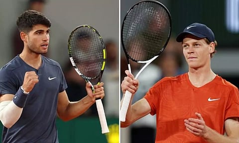 இத்தாலி ஓபன் டென்னிஸ்: சின்னர், அல்காரஸ் அரையிறுதிக்கு முன்னேற்றம்