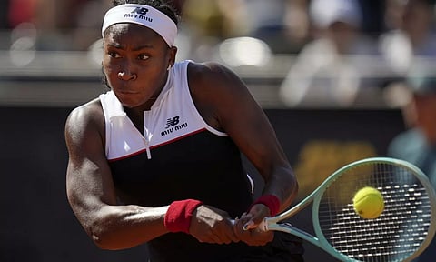 இத்தாலி ஓபன் டென்னிஸ்: ஒலிம்பிக் சாம்பியனை போராடி வீழ்த்தி இறுதிக்கு முன்னேறிய கோகோ காப்