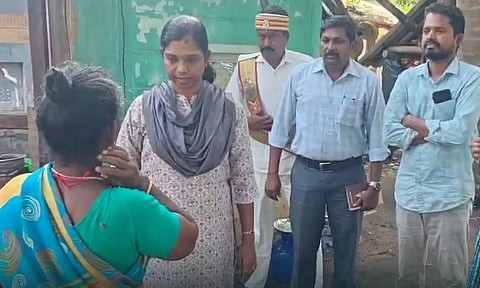 வடகாட்டில் ஆட்சியர் அருணா ஆய்வு