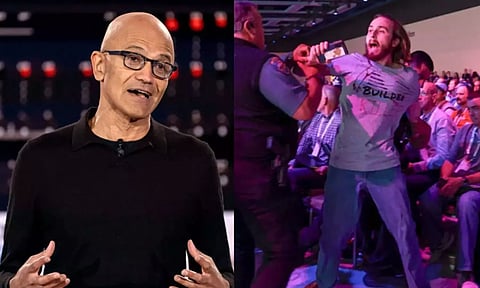 VIDEO: காசா இனப்படுகொலைக்கு துணை போகும் Microsoft.. சத்யா நாதெல்லாவை மறித்து ஊழியர் சரமாரி கேள்வி