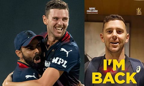 நா திரும்ப வந்துட்டன்னு சொல்லு.. ஆர்.சி.பி அணியில் இணைந்த ஜோஷ் ஹேசில்வுட்