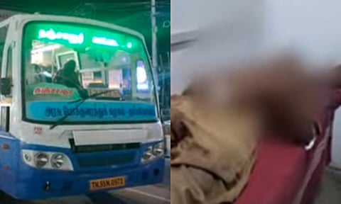 திடீரென பிரேக் போட்ட டிரைவர் - படிக்கட்டு வழியாக தவறி விழுந்த கண்டக்டர் உயிரிழப்பு