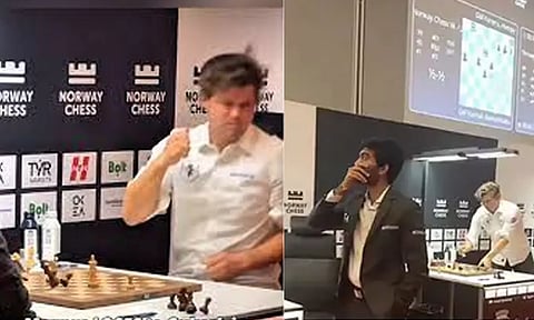 ஆவேசமாக டேபிலை தட்டிய கார்ல்சன்- தனது ரியாக்ஷன் குறித்து குகேஷ் ஓபன் டாக்