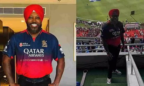 நமக்கு எதுக்கு வம்பு.. இரு அணிக்கும் ஆதரவு.. வித்தியாசமான கெட்டப்பில் வந்த கிறிஸ் கெய்ல்