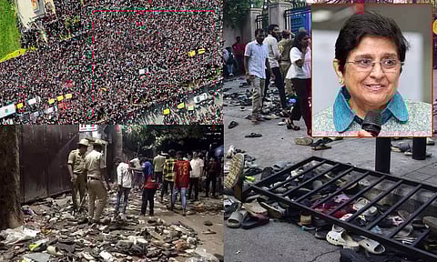 பெங்களூரு கூட்ட நெரிசலில் 11 பேர் பலி: போலீஸ் கமிஷனர் சஸ்பெண்ட் நியாயமற்றது- கிரண் பேடி