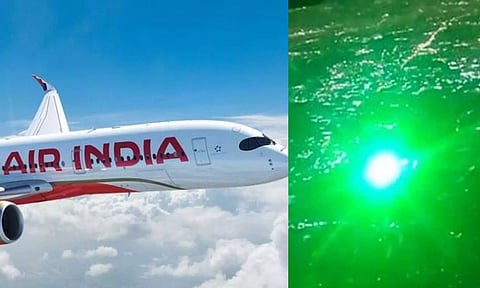 சென்னையில் தரையிறங்க வந்த விமானம் மீது மீண்டும் லேசர் லைட் அடிக்கப்பட்டதால் பரபரப்பு