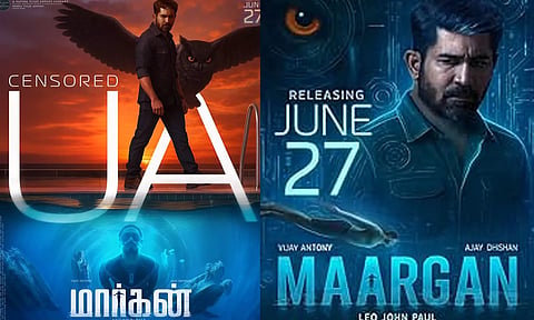 விஜய் ஆண்டனியின் "மார்கன்" படத்திற்கு யு/ஏ சான்றிதழ்