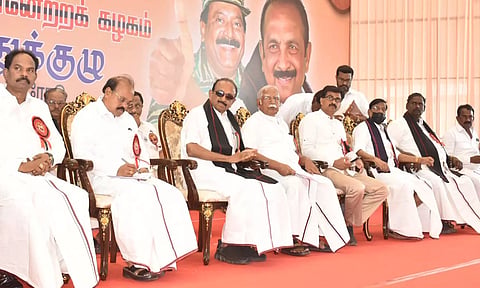 தி.மு.க. கூட்டணியில் ம.தி.மு.க. அதிக தொகுதிகள் பெற்று போட்டியிட வேண்டும்- ஈரோட்டில் நடந்த பொதுக்குழுவில் தீர்மானம்