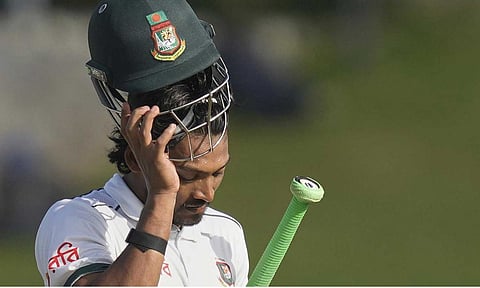 இன்னிங்ஸ் தோல்வி எதிரொலி... வங்கதேச டெஸ்ட் கேப்டன் பொறுப்பில் இருந்து விலகினார் ஷாண்டோ