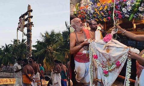 நெல்லையப்பர் கோவில் ஆனித்திருவிழா கொடியேற்றத்துடன் தொடங்கியது- ஏராளமான பக்தர்கள் பங்கேற்று தரிசனம்