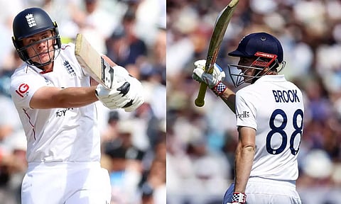 ஜோ ரூட், ஸ்டோக்ஸ் எளிதில் அவுட்: மிரட்டிய ப்ரூக்- ஸ்மித் ஜோடி- இங்கிலாந்து 249/5