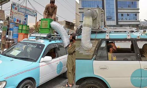 புது டெக்னாலஜியா இருக்கே... வித்தியாசமான ஏசி டாக்சி உருவாக்கிய ஆப்கானிஸ்தான் ஓட்டுனர்கள்- வீடியோ