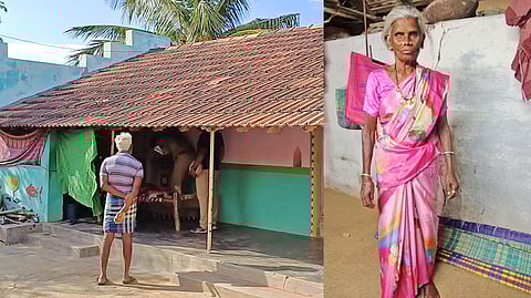 நகைக்காக மூதாட்டி கழுத்தை அறுத்து கொலை- போலீஸ் சூப்பிரண்டு நேரில் விசாரணை