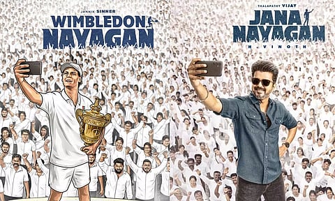விம்பிள்டன் நாயகன்... 'ஜனநாயகன்' விஜய் ஸ்டைலில் ஜானிக் சின்னர் - வைரல் புகைப்படம்