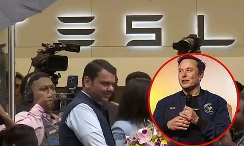 இந்தியாவின் முதல் டெஸ்லா ஷோரூமை மும்பையில் திறந்து வைத்தார் முதலமைச்சர் பட்னாவிஸ்