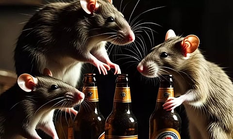 800 மதுபாட்டில்களை எலிகள் குடித்துவிட்டதாக கூறிய மதுபானக்கடை ஊழியர்கள் - அதிகாரிகள் அதிர்ச்சி