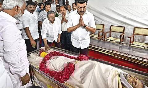 கோபாலபுரம் இல்லத்தில் மு.க.முத்து உடல் - இன்று மாலை இறுதி ஊர்வலம்