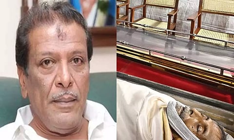 கலைஞர் கருணாநிதியின் மூத்த மகன் மு.க.முத்துவின் உடல் நல்லடக்கம்